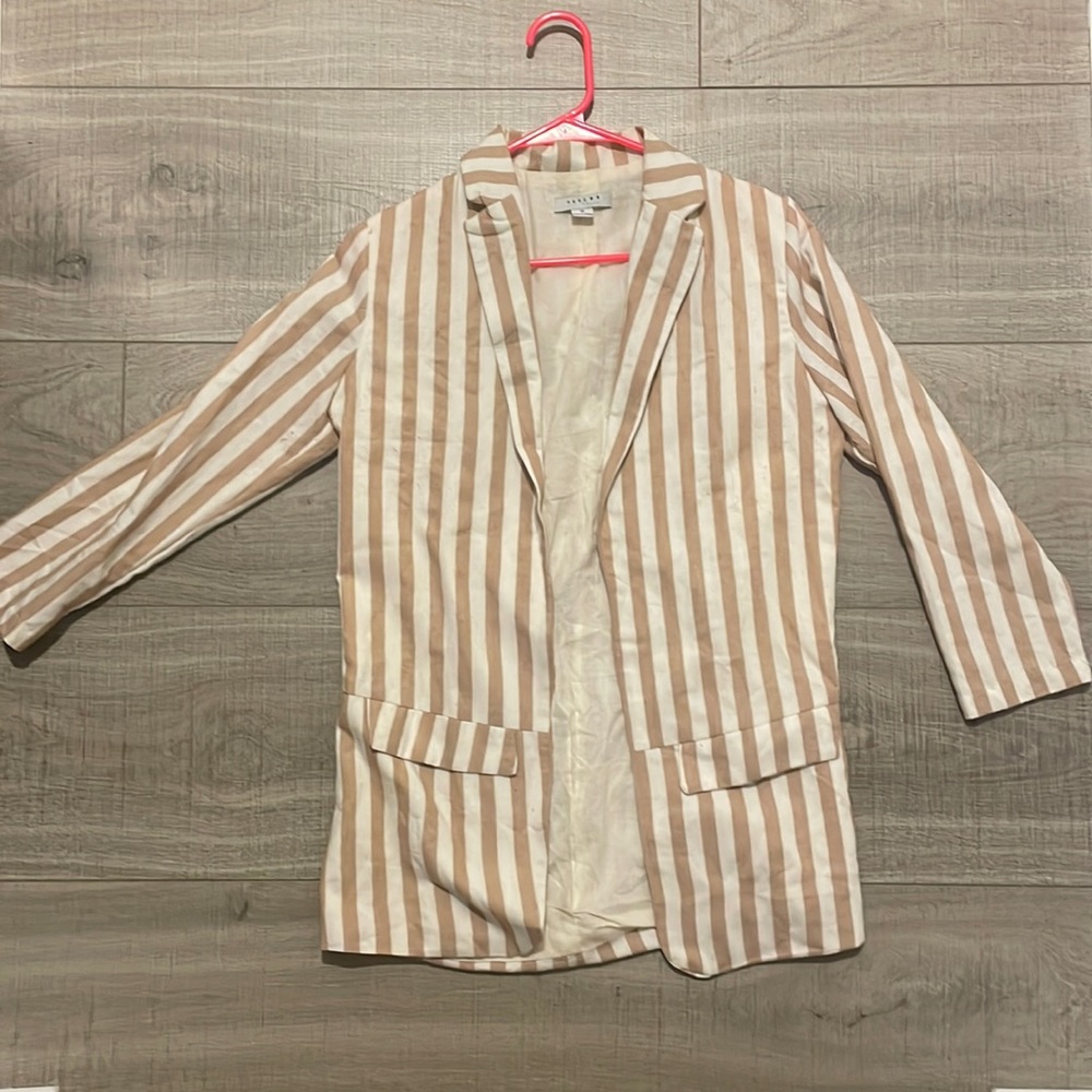 Vertical Striped Casual Blazer